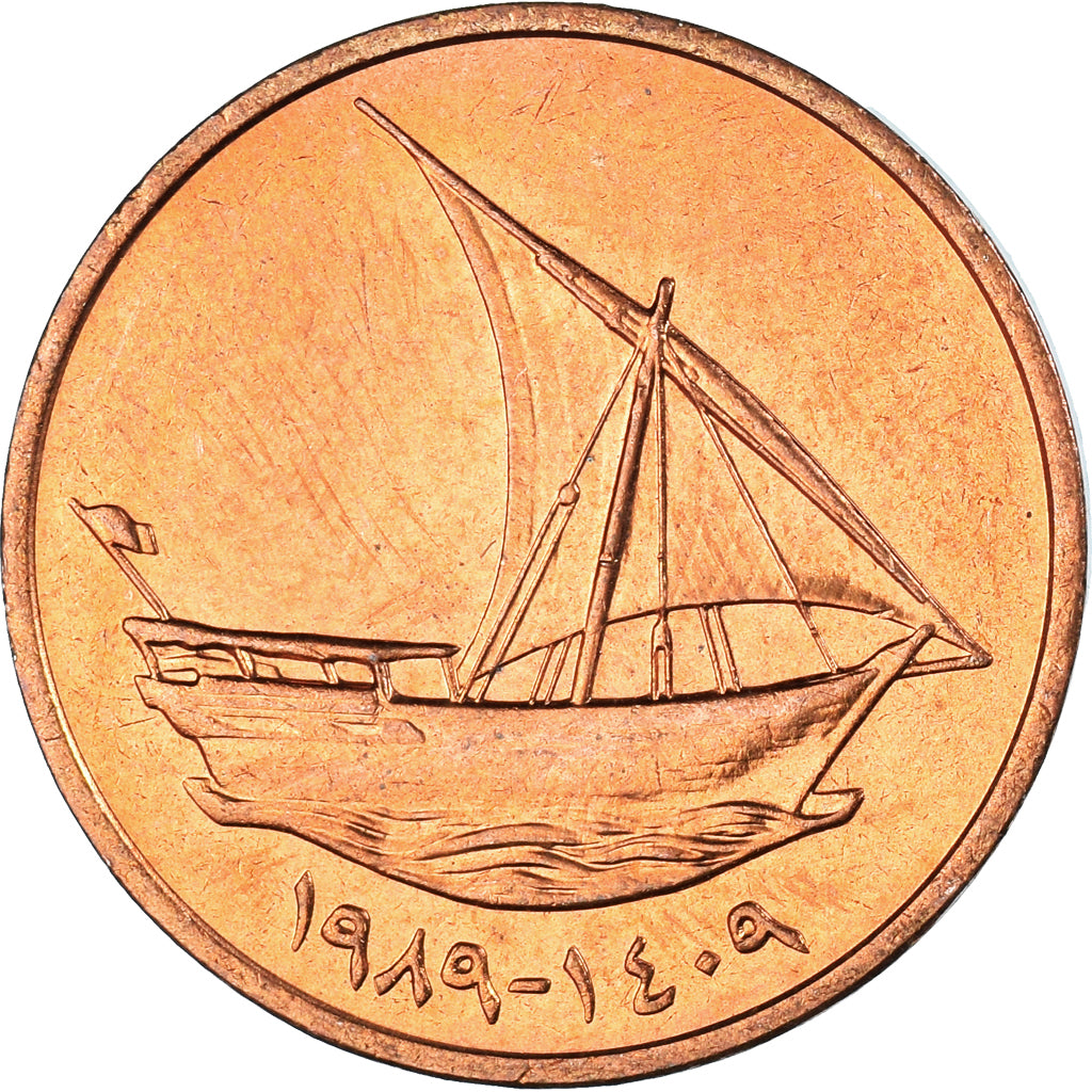 Moneta, Emirati Arabi Uniti, 10 Fils, 1989