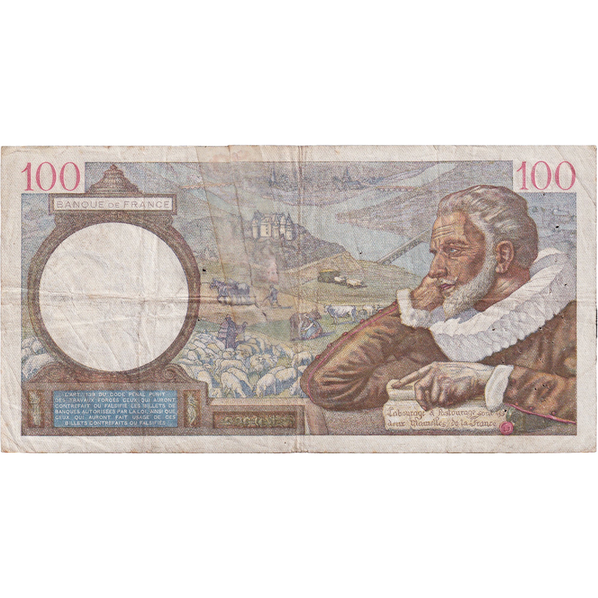 Frankrijk, 100 Francs, Sully, 1940, H.10240, TB+, Fayette:26.28, KM:94