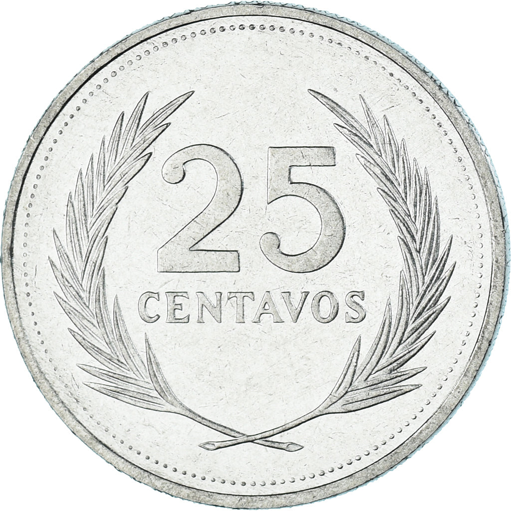 Moneda, El Salvador, 25 Centavos, 1988