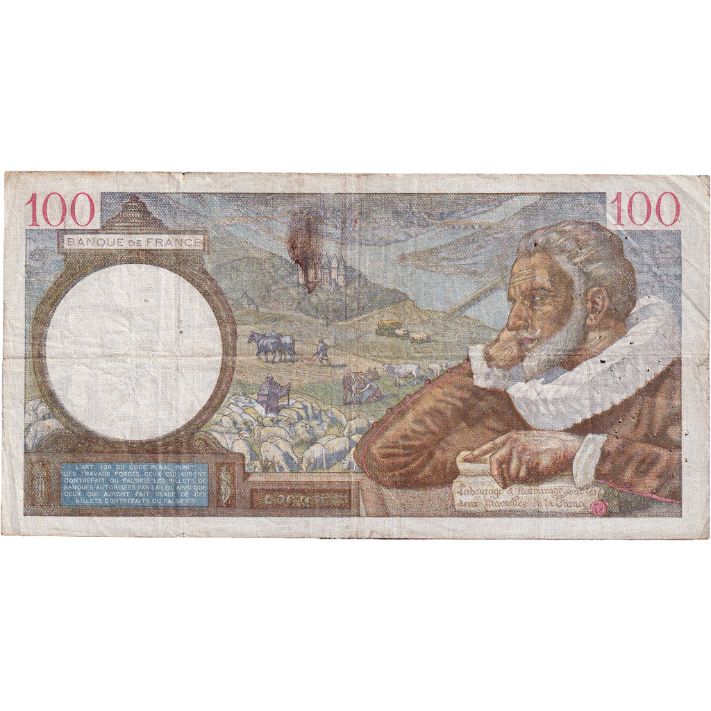 Francja, 100 Francs, Sully, 1940, U.15613, VF(30-35), Fayette:26.39, KM:94