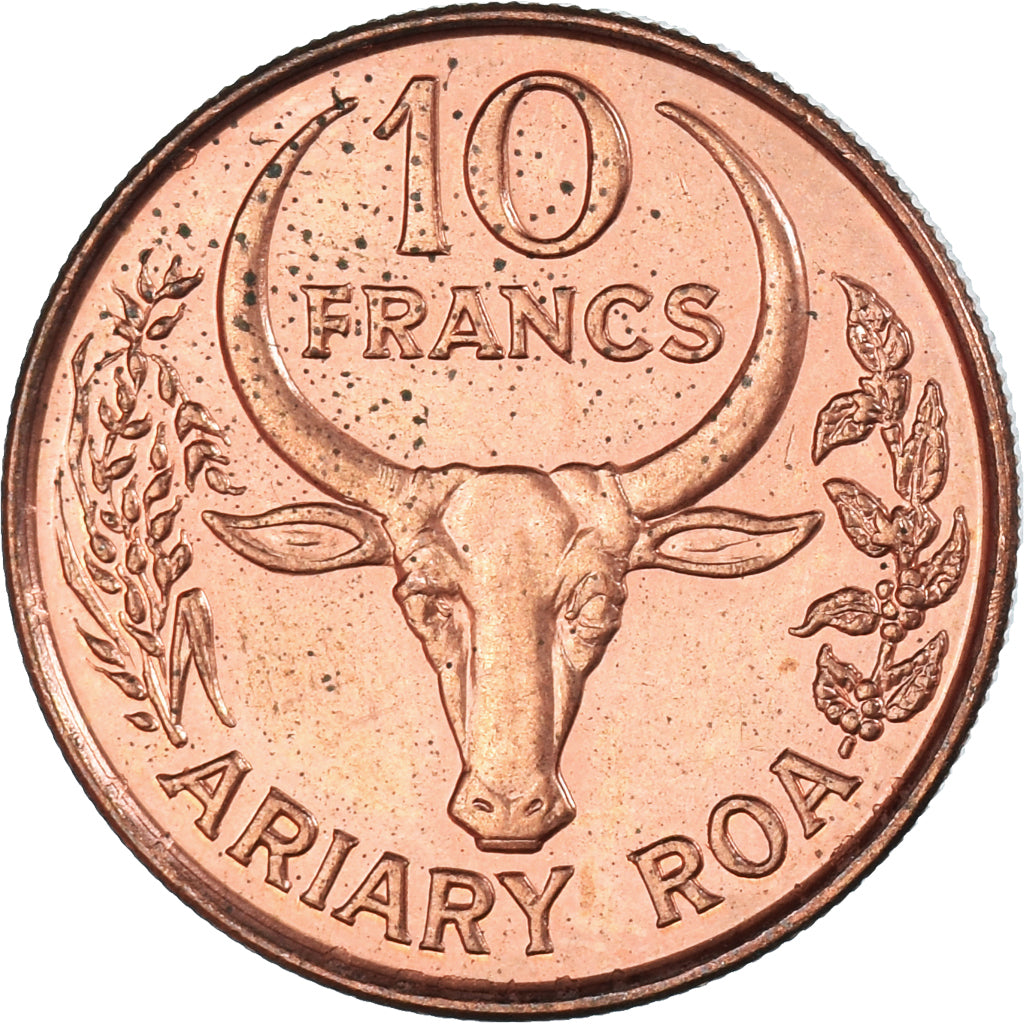 Moneta, Madagascar, 10 Francs, 2 Ariary, 1991
