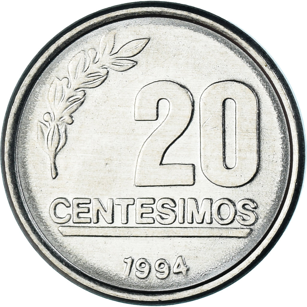 Moneta, Uruguay, 20 Centesimos, 1994