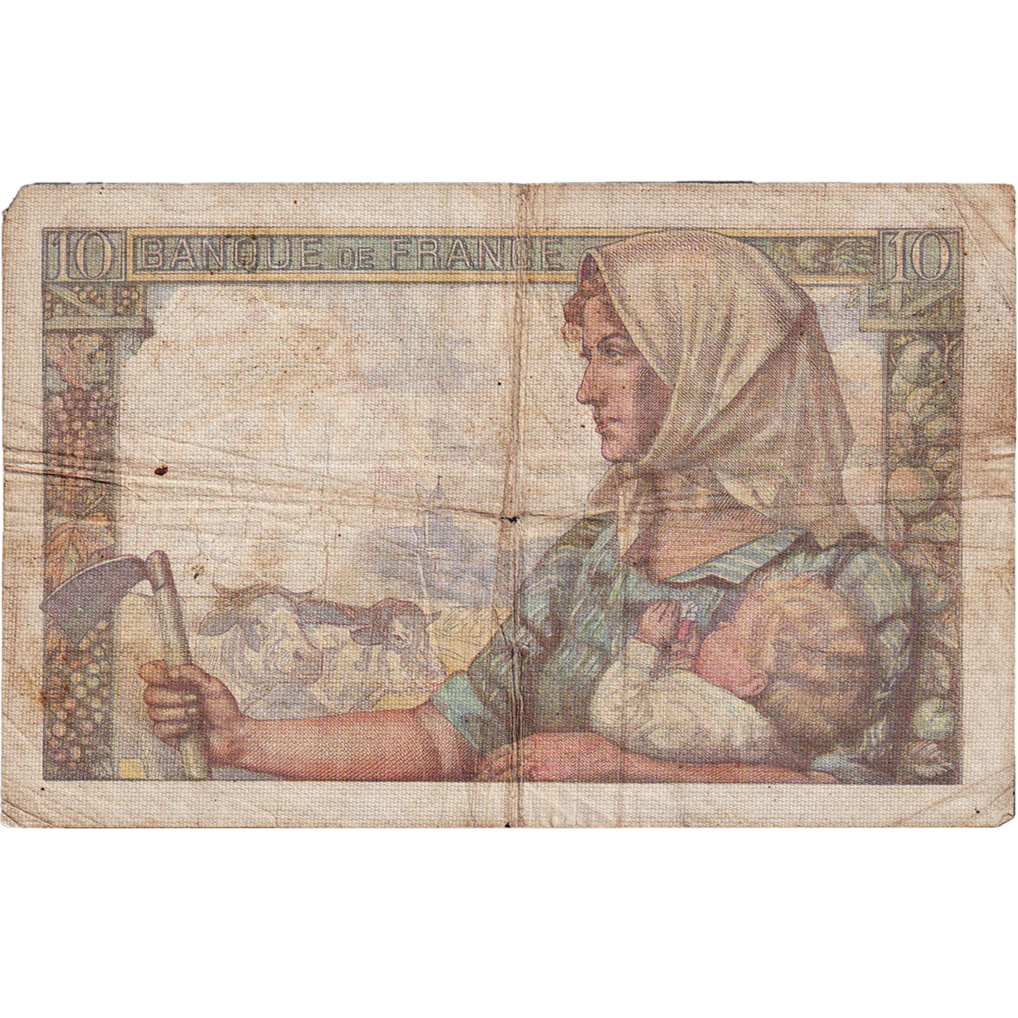 Frankrijk, 10 Francs, Mineur, 1942, W23, TB+, Fayette:8.6, KM:99e