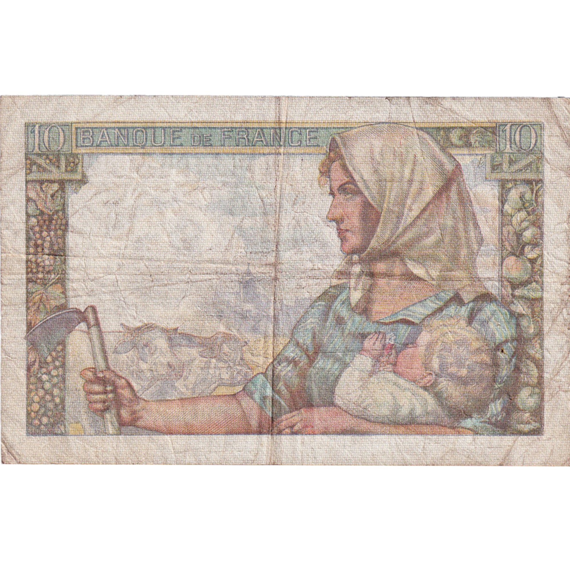 France, 10 Francs, Mineur, 1944, O.83, VF(30-35), Fayette:8.12, KM:99e