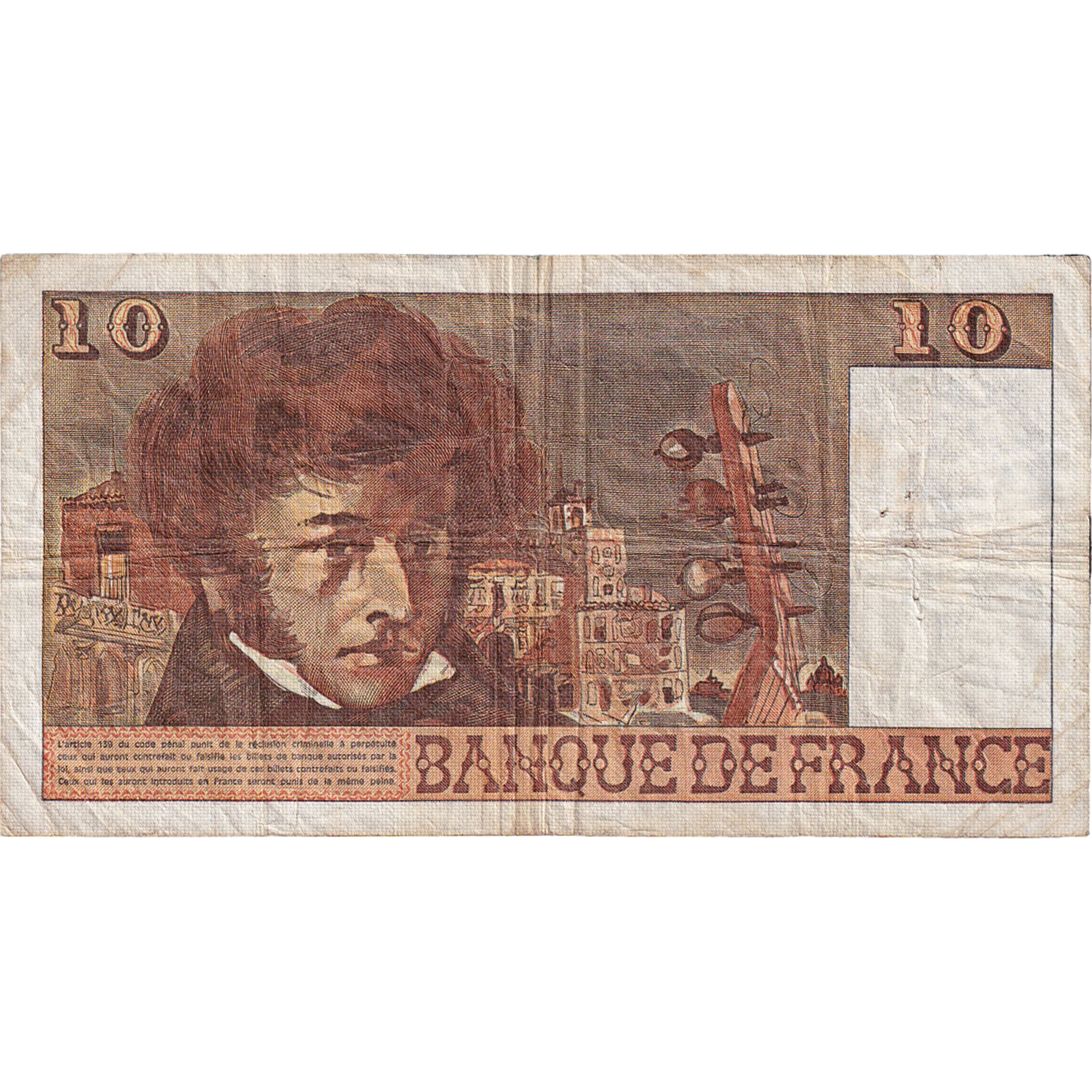 France, 10 Francs, Berlioz, 1978, G.304, TB, Fayette:63.24, KM:150c