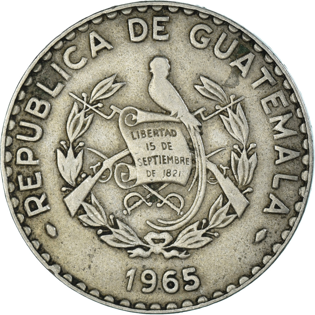 Monnaie, Guatemala, 25 Centavos, 1965