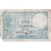Frankreich, 10 Francs, Minerve, 1939, Y.72220, S, Fayette:7.7, KM:84