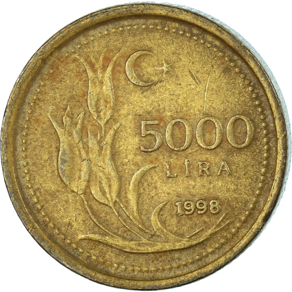 Monnaie, Turquie, 5000 Lira, 1998