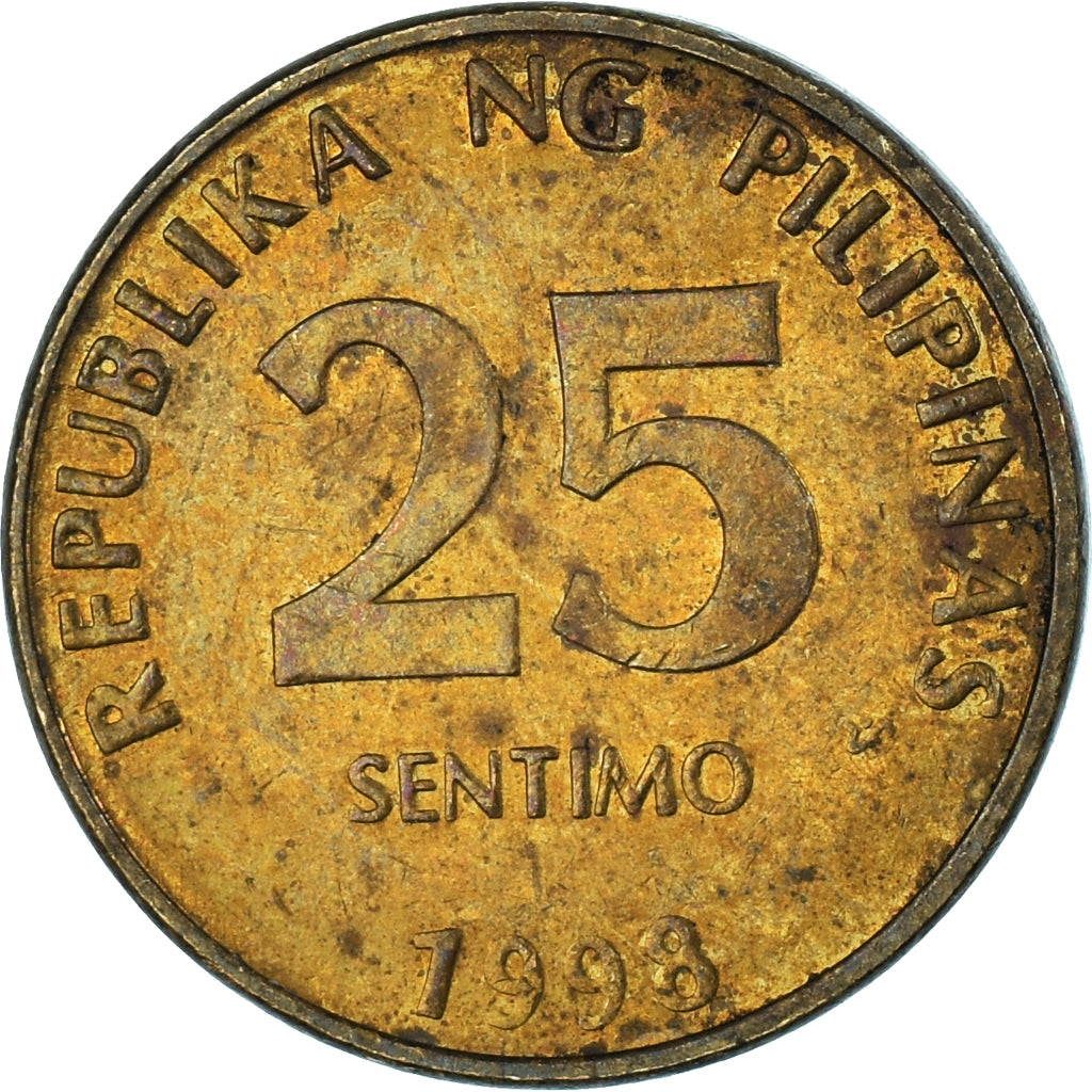 Munten, Fillipijnen, 25 Sentimos, 1998