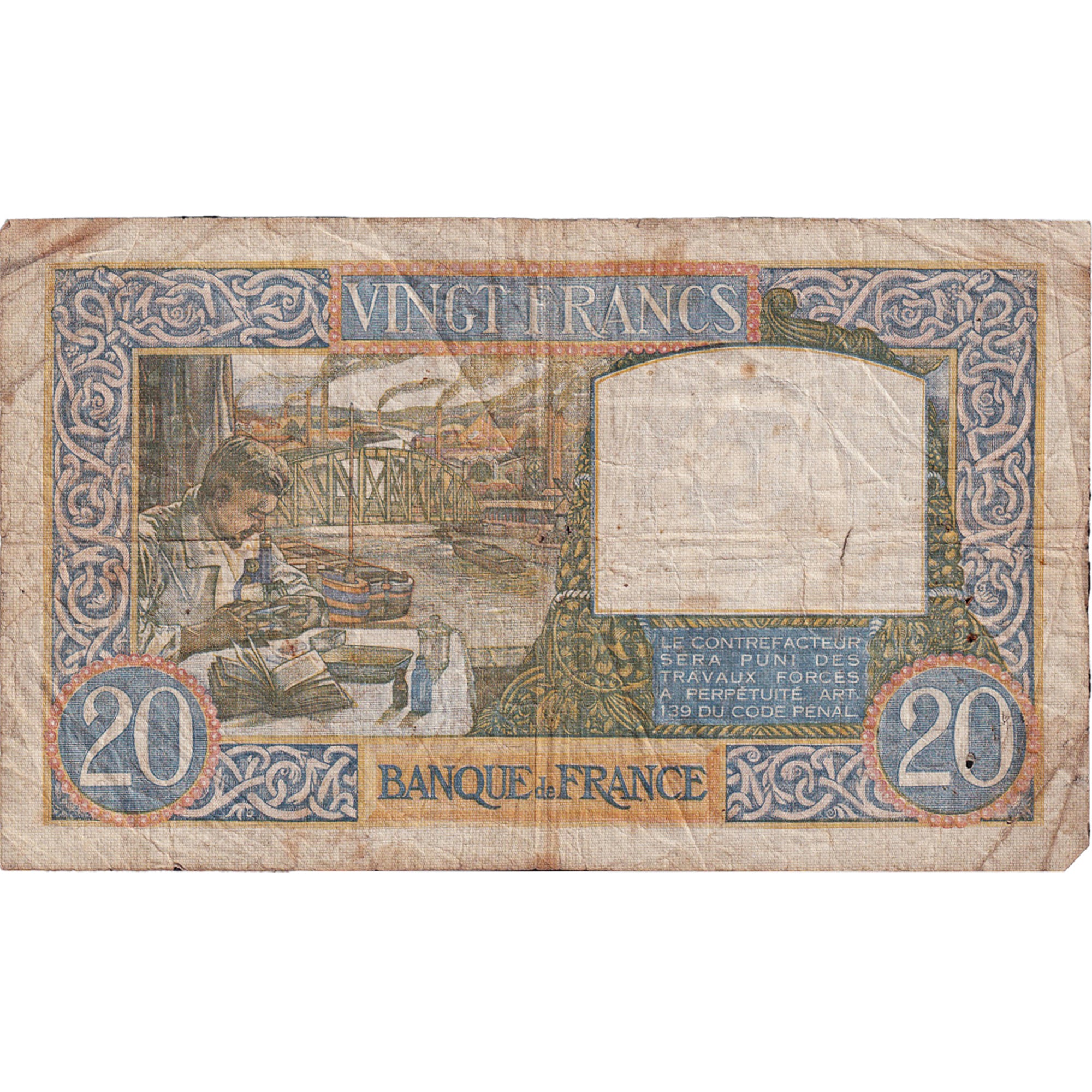 Frankrijk, 20 Francs, Science et Travail, 1941, C.4279, TB, Fayette:12.15