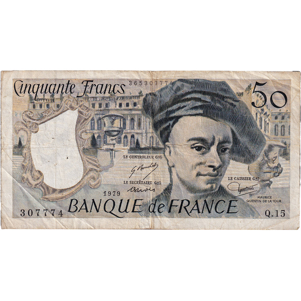 Francia, 50 Francs, Quentin de La Tour, 1979, Q.15, MB+, Fayette:67.4, KM:152a