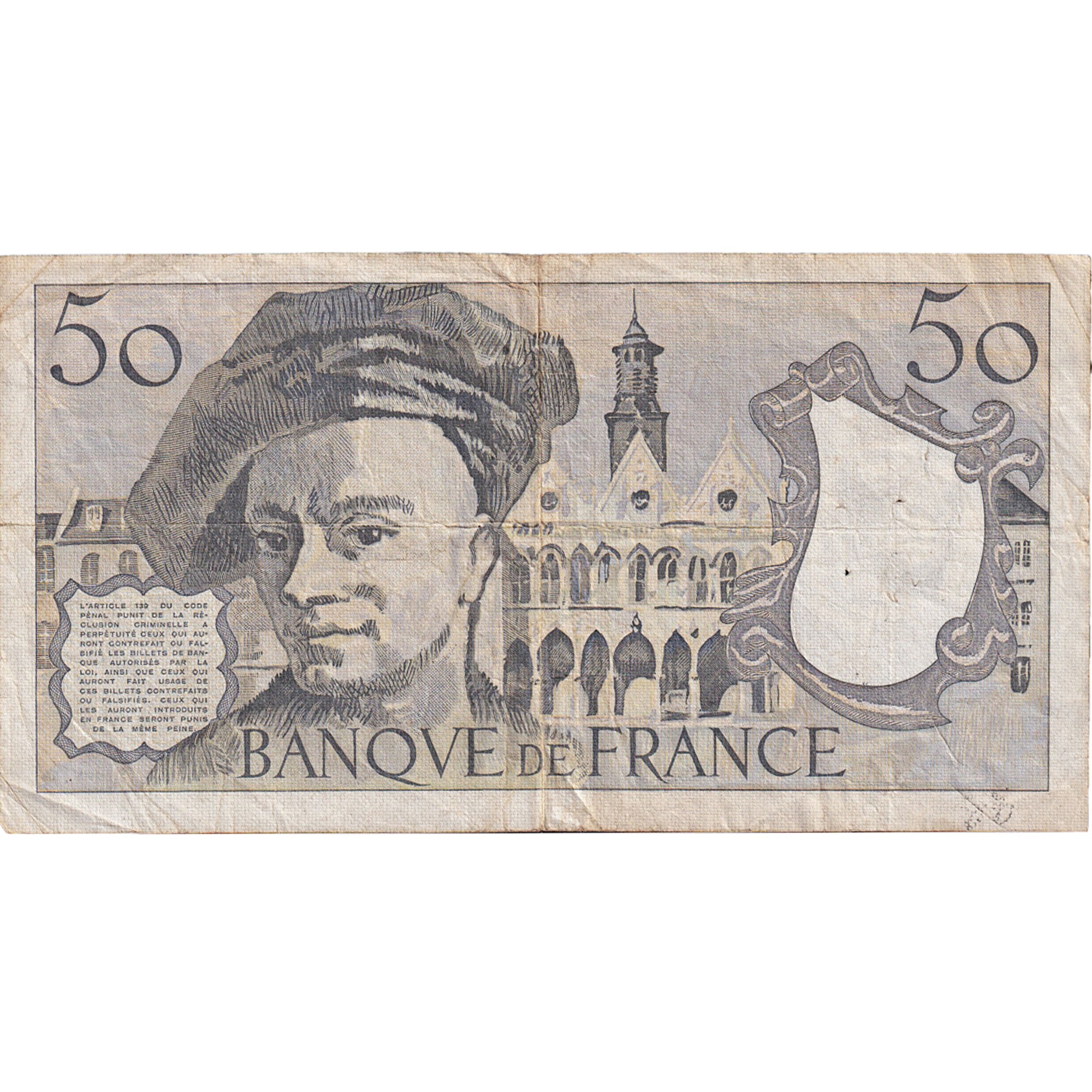 Francia, 50 Francs, Quentin de La Tour, 1979, Q.15, MB+, Fayette:67.4, KM:152a