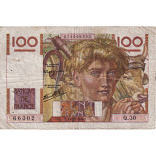 França, 100 Francs, Jeune Paysan, 1946, Q.30, VF(20-25), Fayette:28.2, KM:128a