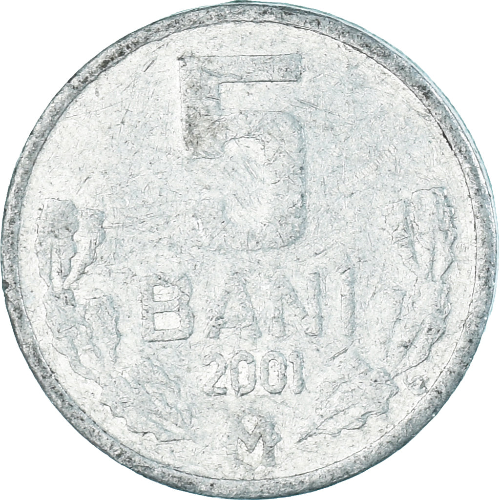 Coin, Moldova, 5 Bani, 2001