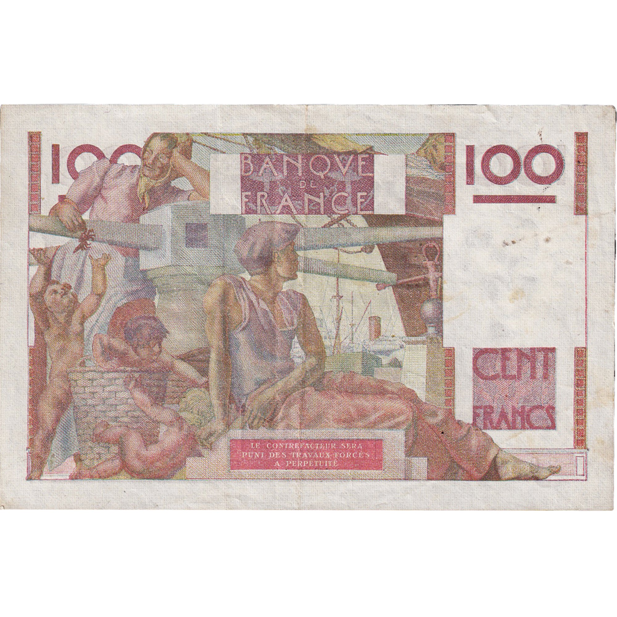 Francja, 100 Francs, Jeune Paysan, 1946, S.91, EF(40-45), Fayette:28.8, KM:128a