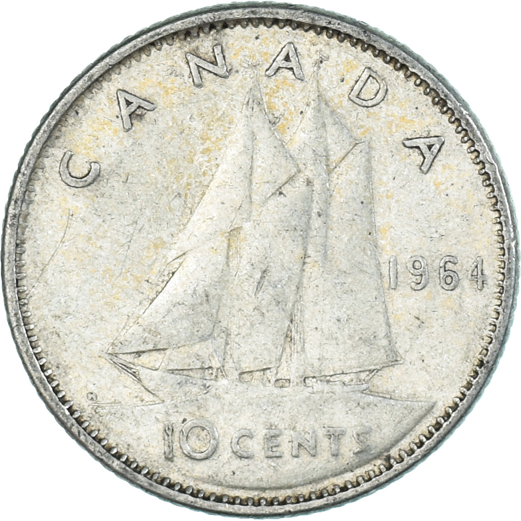 Moeda, Canadá, 10 Cents, 1964