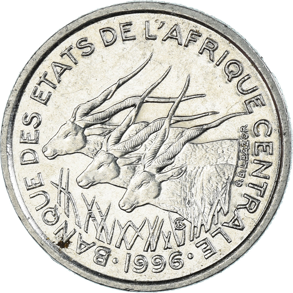 Coin, Central African States, 50 Francs, 1996