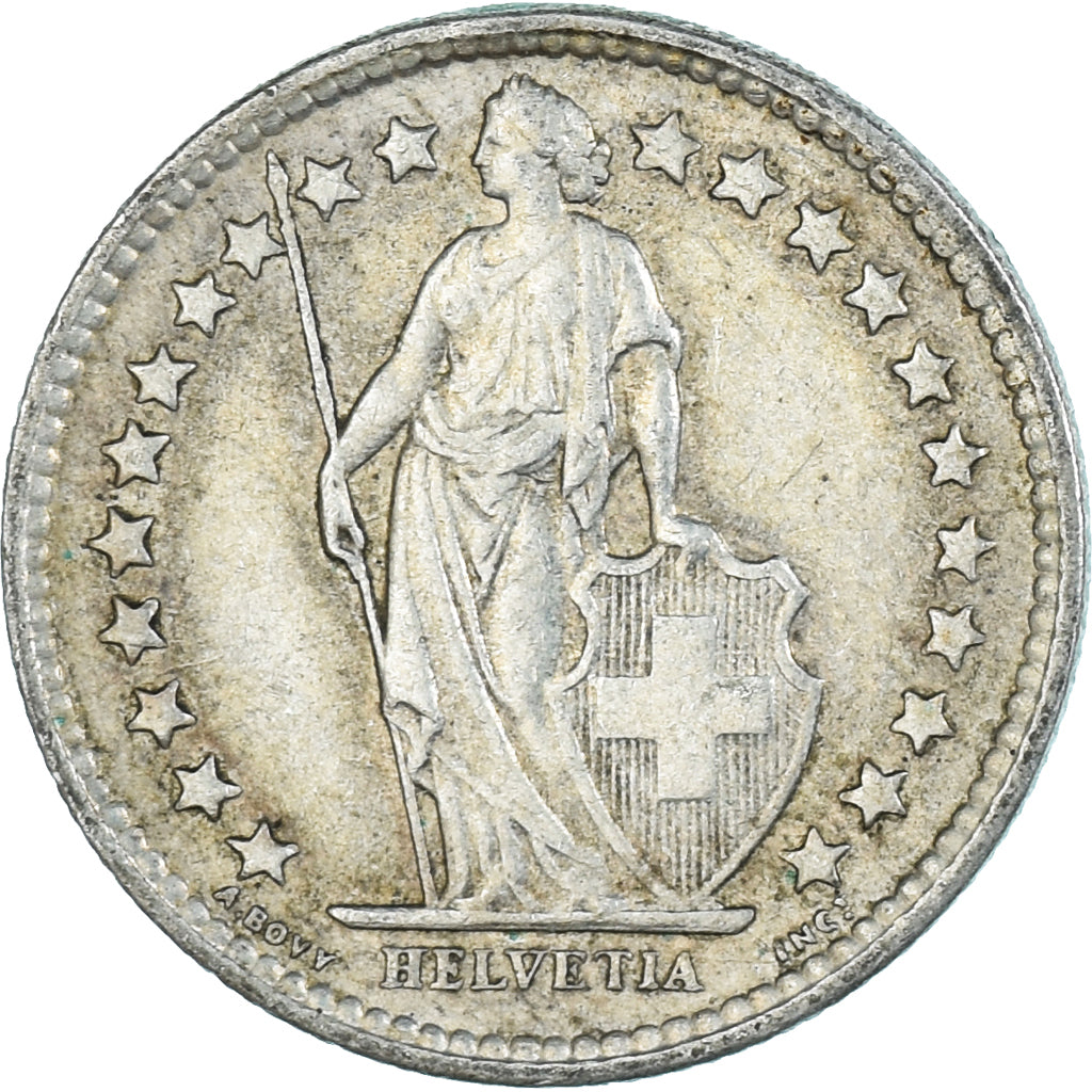 Münze, Schweiz, 1/2 Franc, 1962