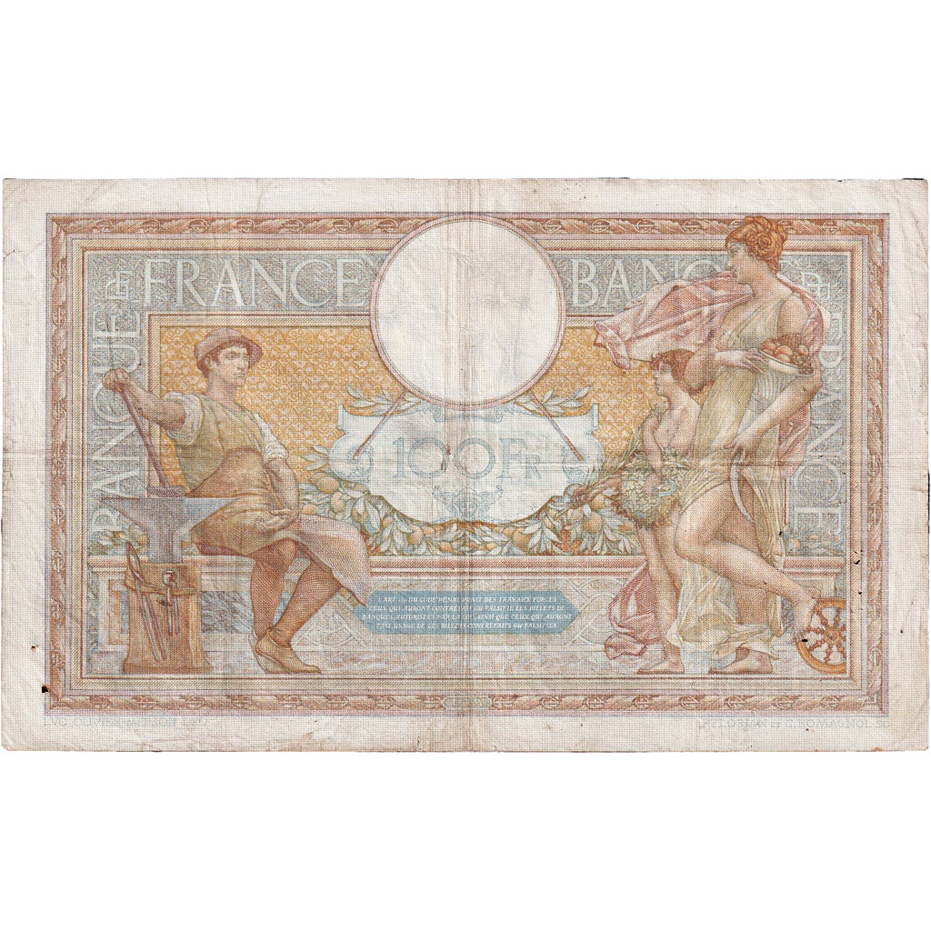 Frankreich, 100 Francs, Luc Olivier Merson, 1937, U.56074, SS, Fayette:25.4
