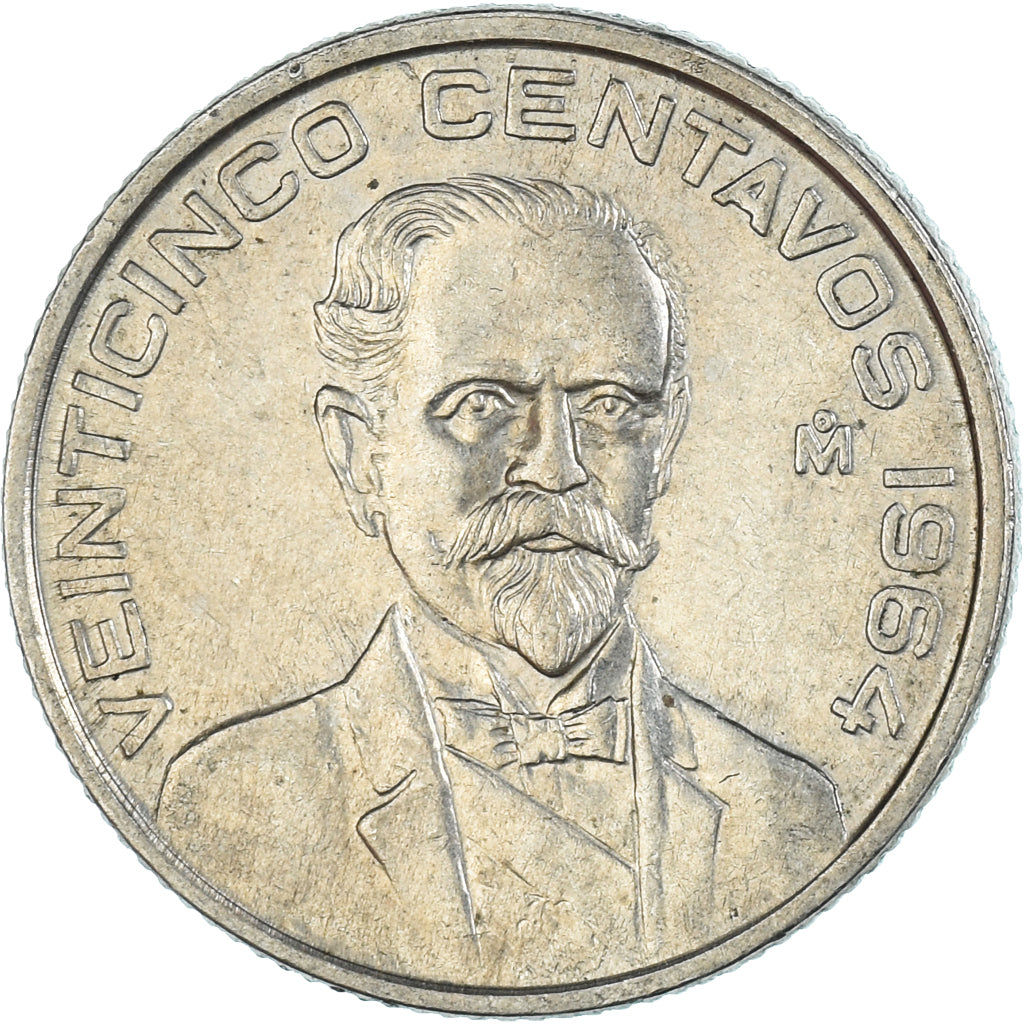 Moneta, Messico, 25 Centavos, 1964