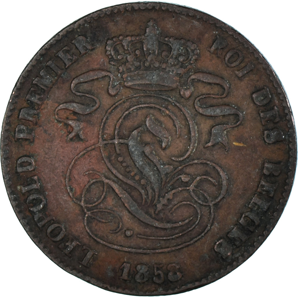 Münze, Belgien, 2 Centimes, 1858