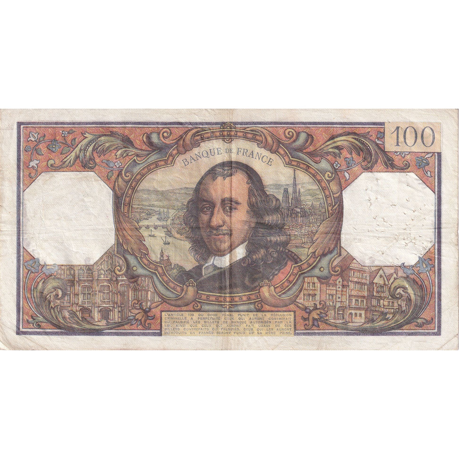 France, 100 Francs, Corneille, 1972, O.620, TTB, Fayette:65.38, KM:149d