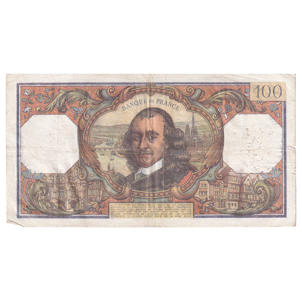 France, 100 Francs, Corneille, 1975, F.866, EF(40-45), Fayette:65.49, KM:149e