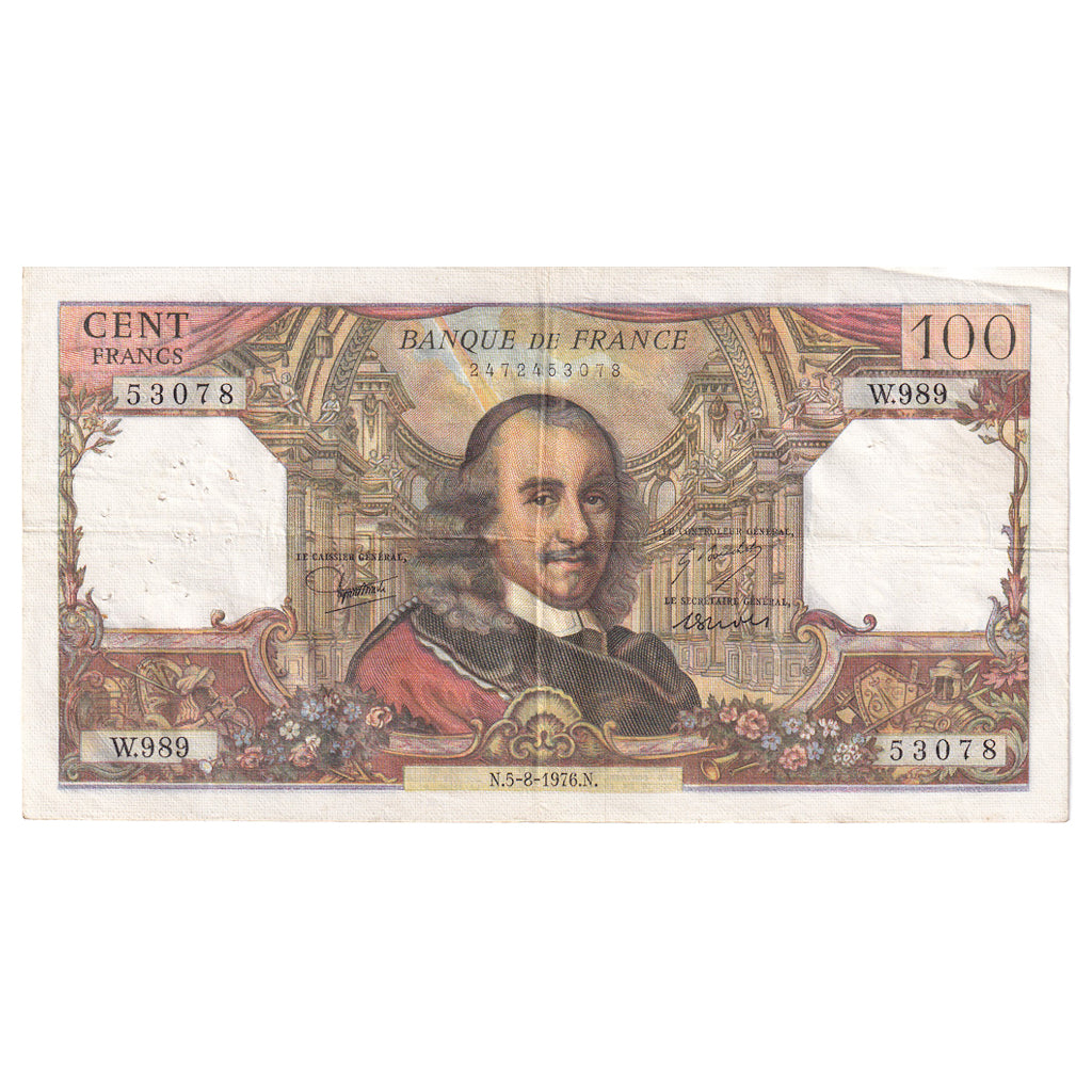 France, 100 Francs, Corneille, 1976, W.989, TTB, Fayette:65.54, KM:149f