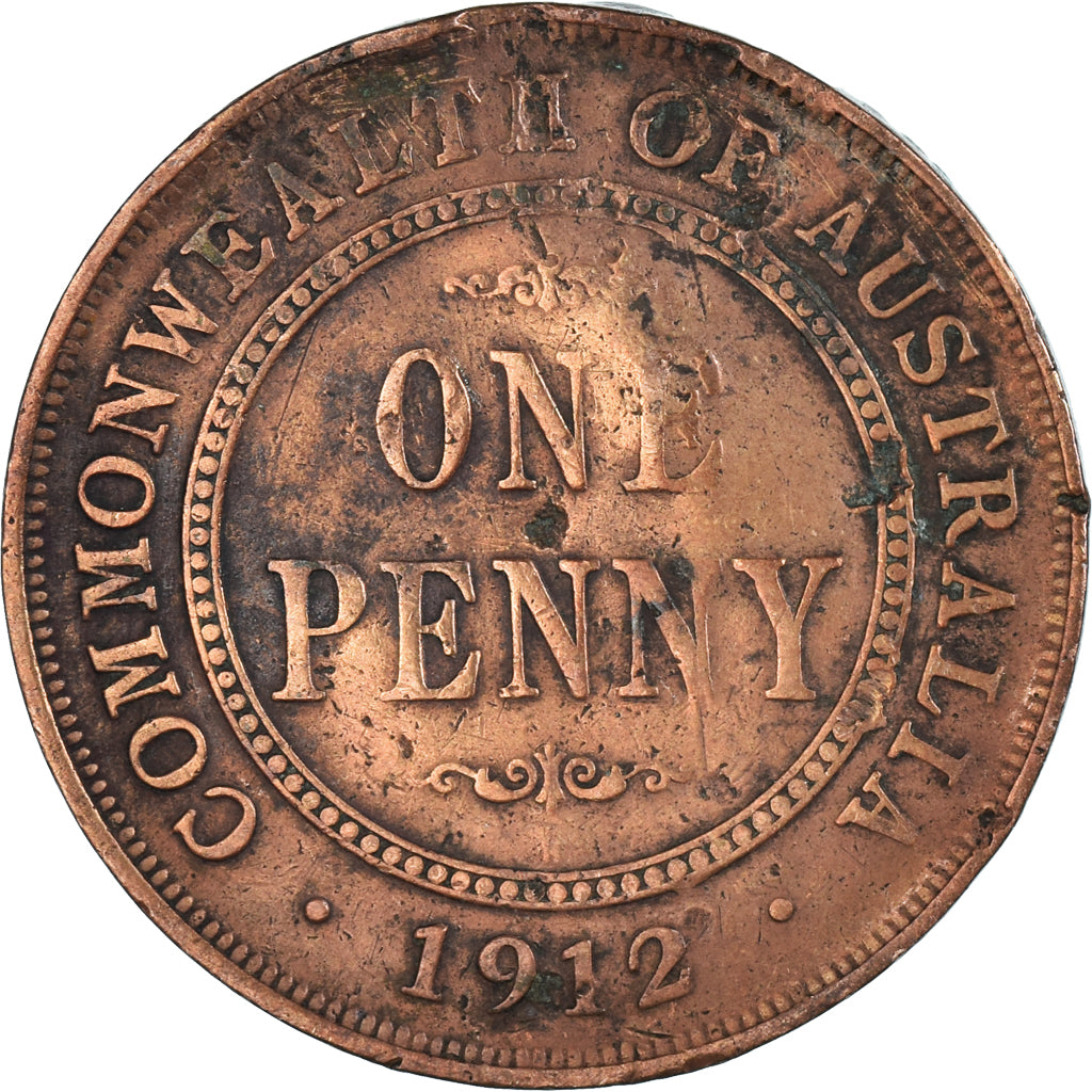 Moneta, Australia, Penny, 1912