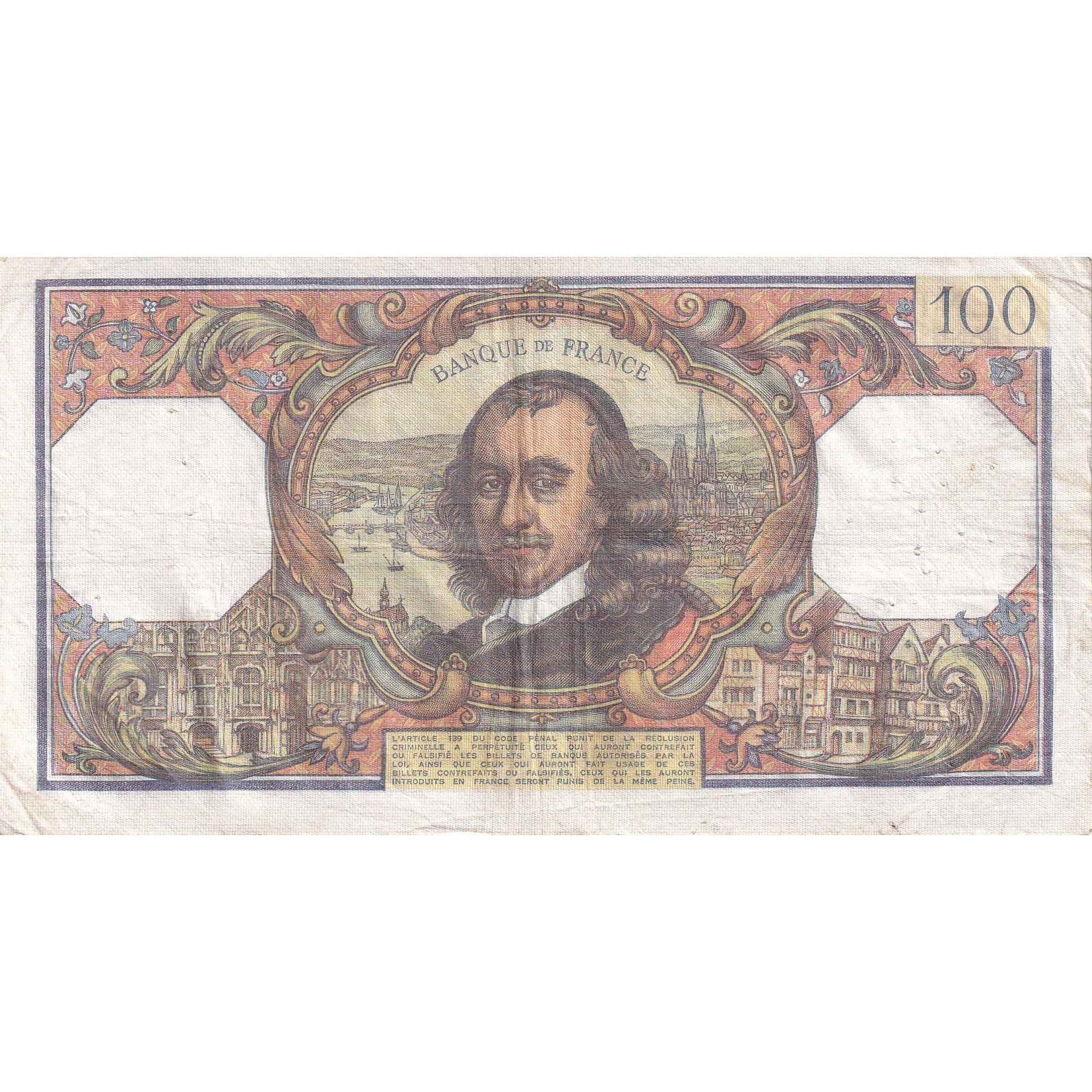 France, 100 Francs, Corneille, 1977, T.1064, TTB, Fayette:65.57, KM:149f