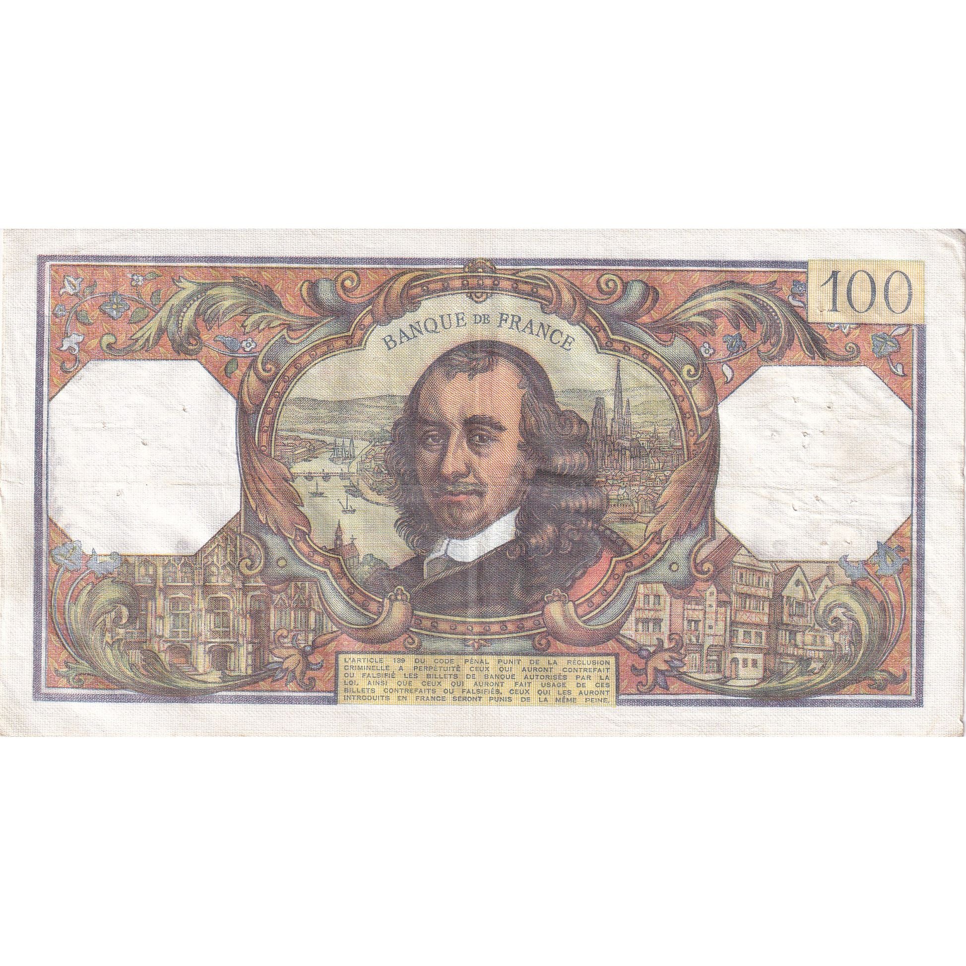 France, 100 Francs, Corneille, 1978, C.1149, TTB, Fayette:65.61, KM:149f