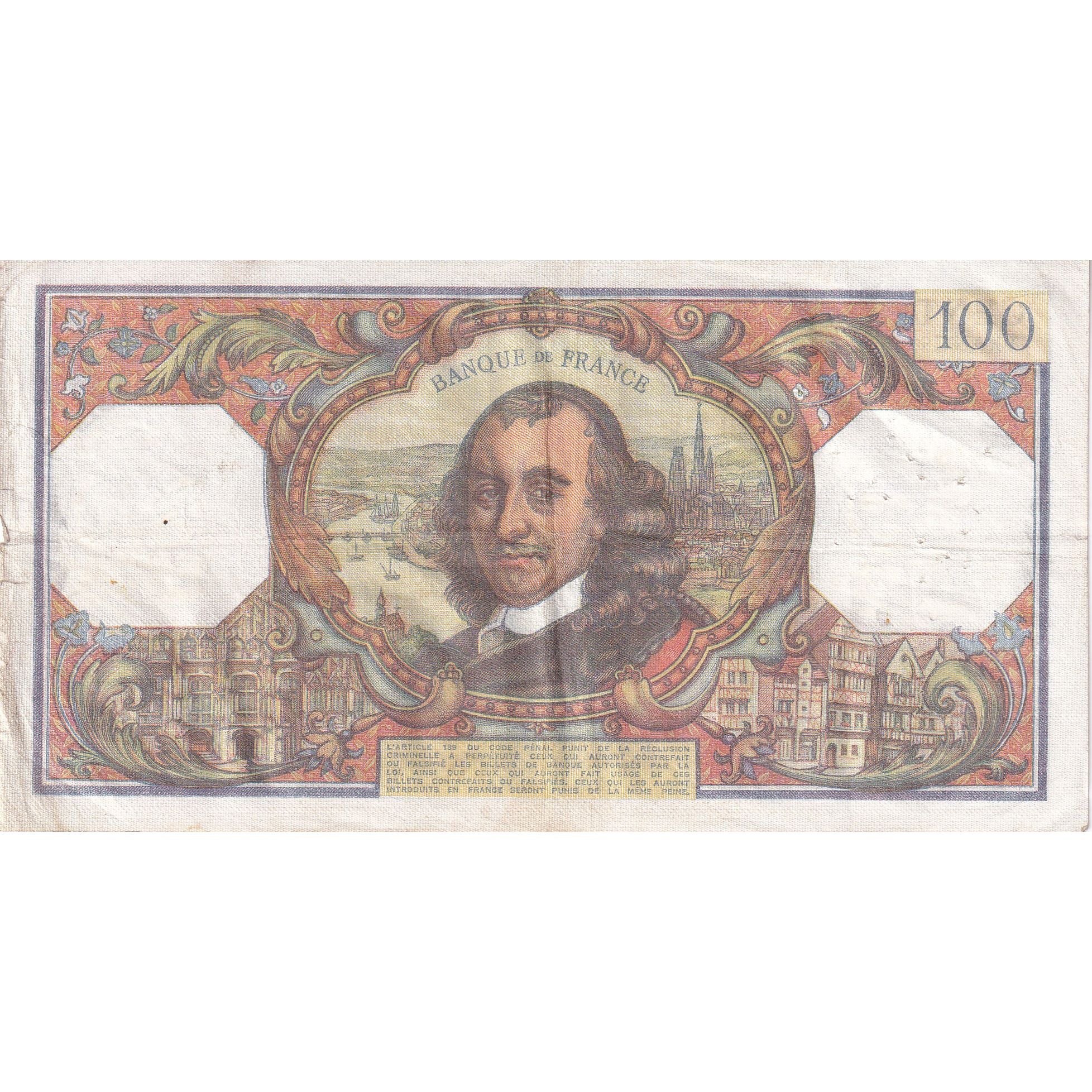 France, 100 Francs, Corneille, 1978, C.1238, TTB, Fayette:65.64, KM:149f