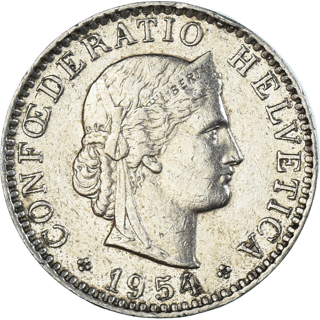 Moneda, Suiza, 20 Rappen, 1954