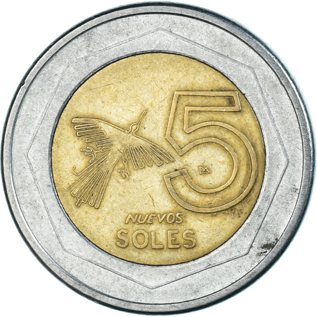 Moneta, Peru, 5 Nuevos Soles, 2007