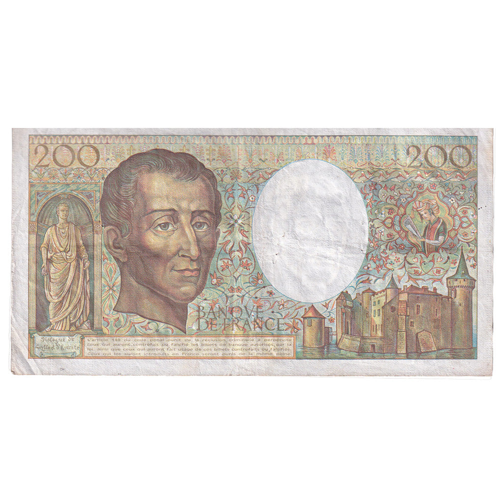 Frankreich, 200 Francs, Montesquieu, 1982, Y.009, SS, Fayette:70.3, KM:155a