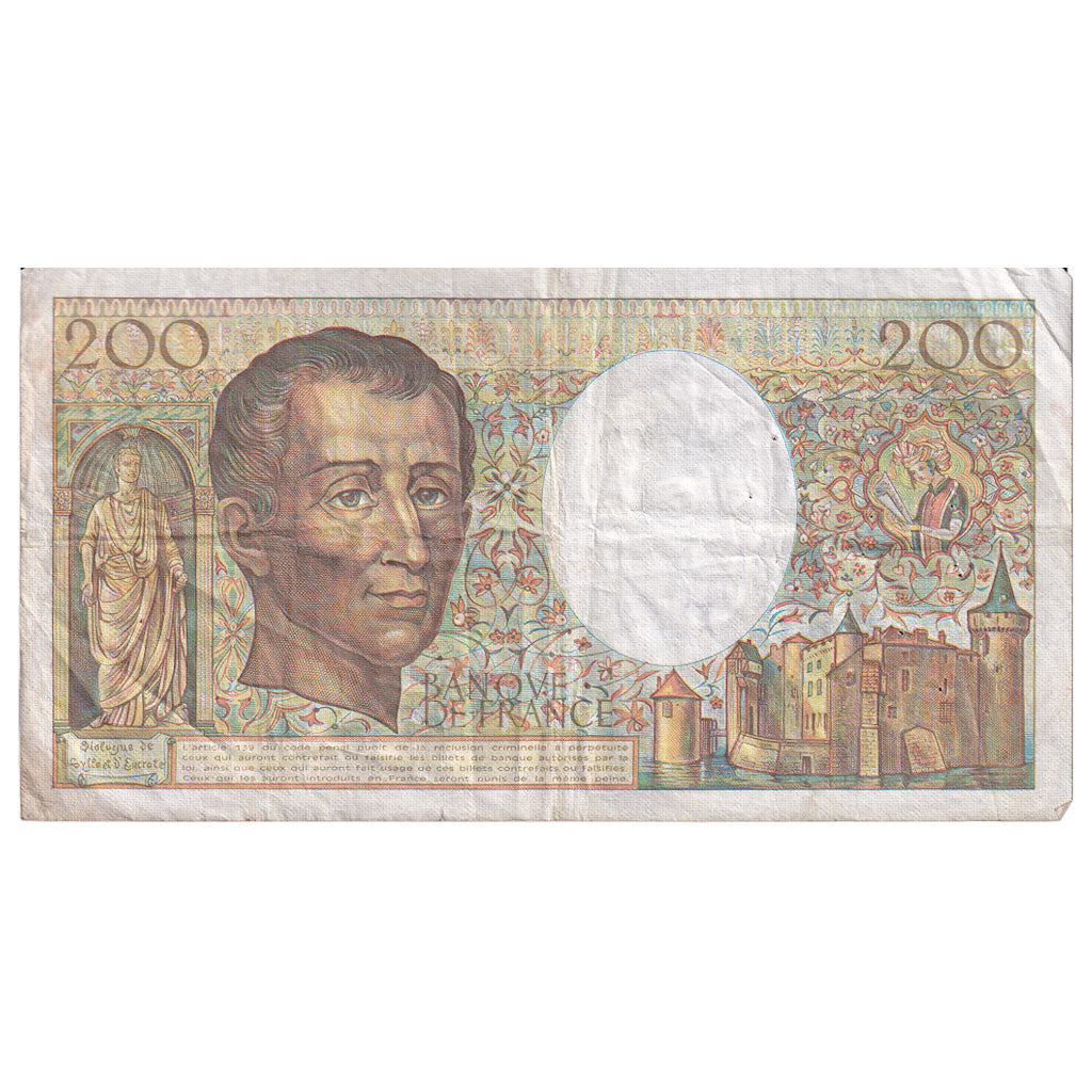 Frankreich, 200 Francs, Montesquieu, 1983, T.021, SS, Fayette:70.3, KM:155a