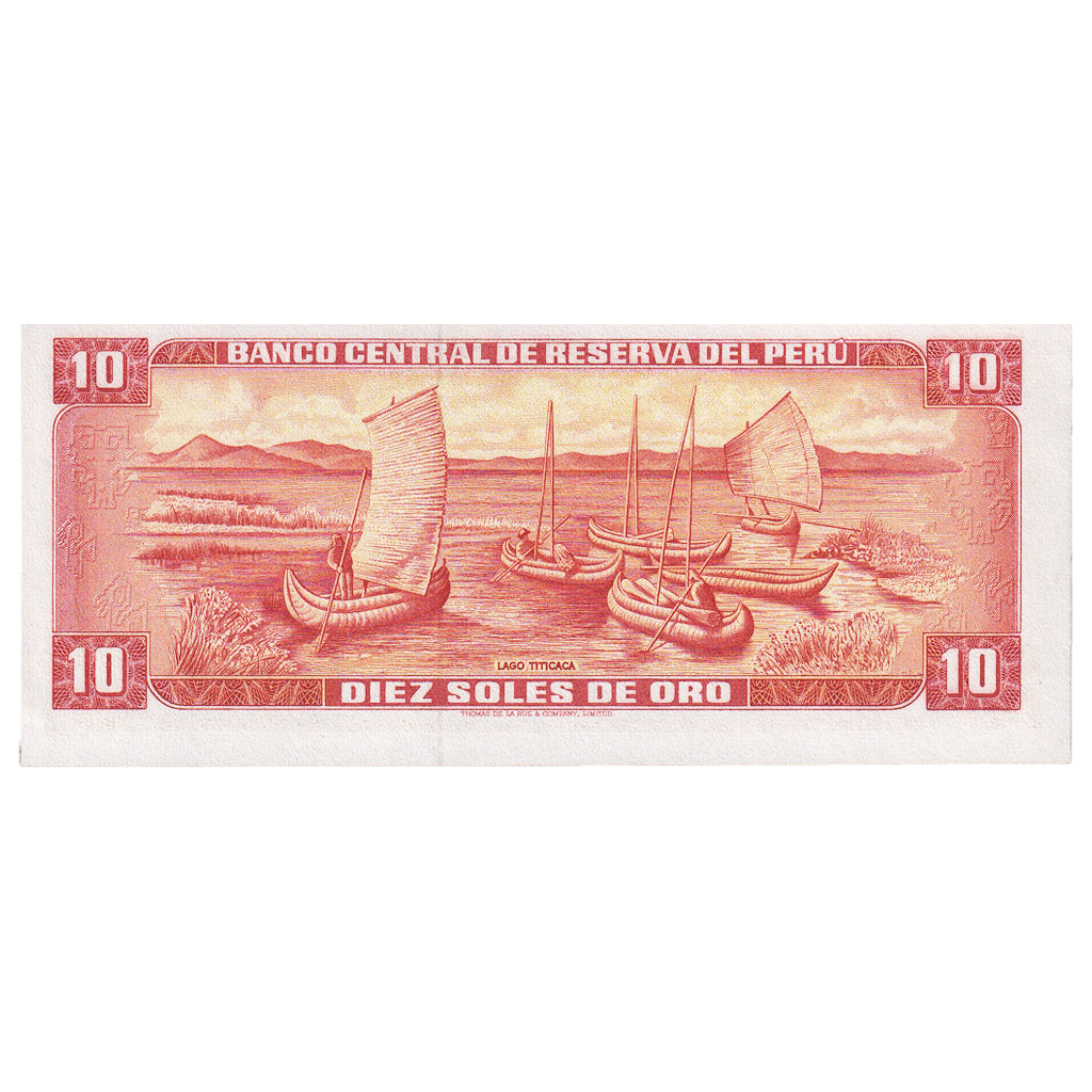 10 Soles De Oro, 1975, Perú, 1975-10-02, KM:106, UNC