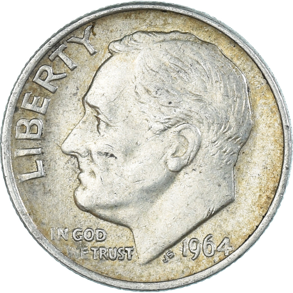 Moeda, Estados Unidos da América, Dime, 1964