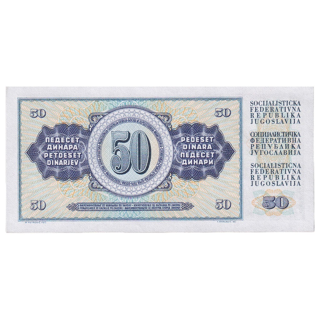 Jugoslawien, 50 Dinara, 1968, 1968-05-01, KM:83a, UNZ