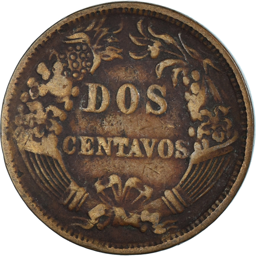 Monnaie, Pérou, 2 Centavos, 1878