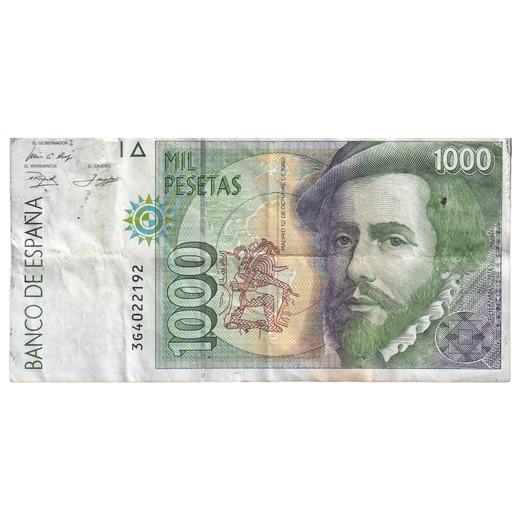 Spain, 1000 Pesetas, Undated (1992), KM:163, EF(40-45)