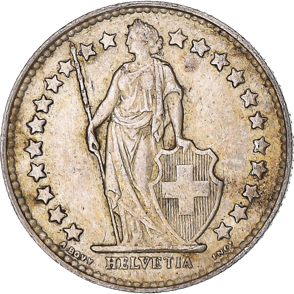 Moneda, Suiza, 1/2 Franc, 1953