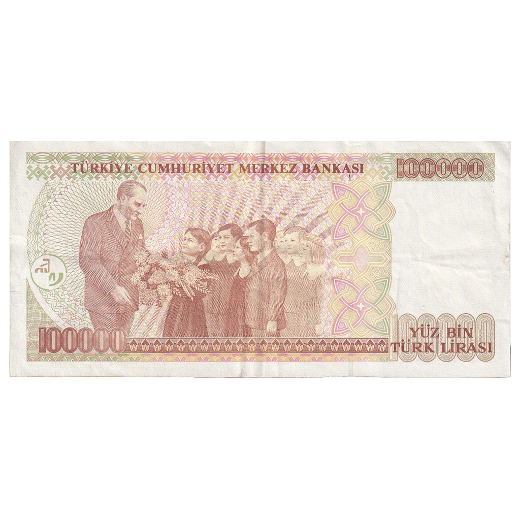 Turkey, 100,000 Lira, L.1970, KM:205, EF(40-45)