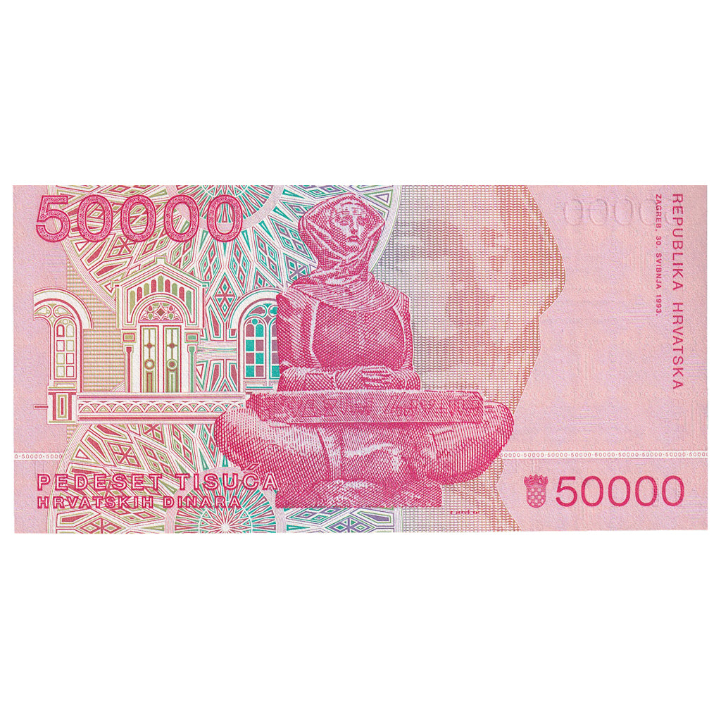 Kroatië, 50,000 Dinara, 1993, 1993-05-30, KM:26a, NIEUW