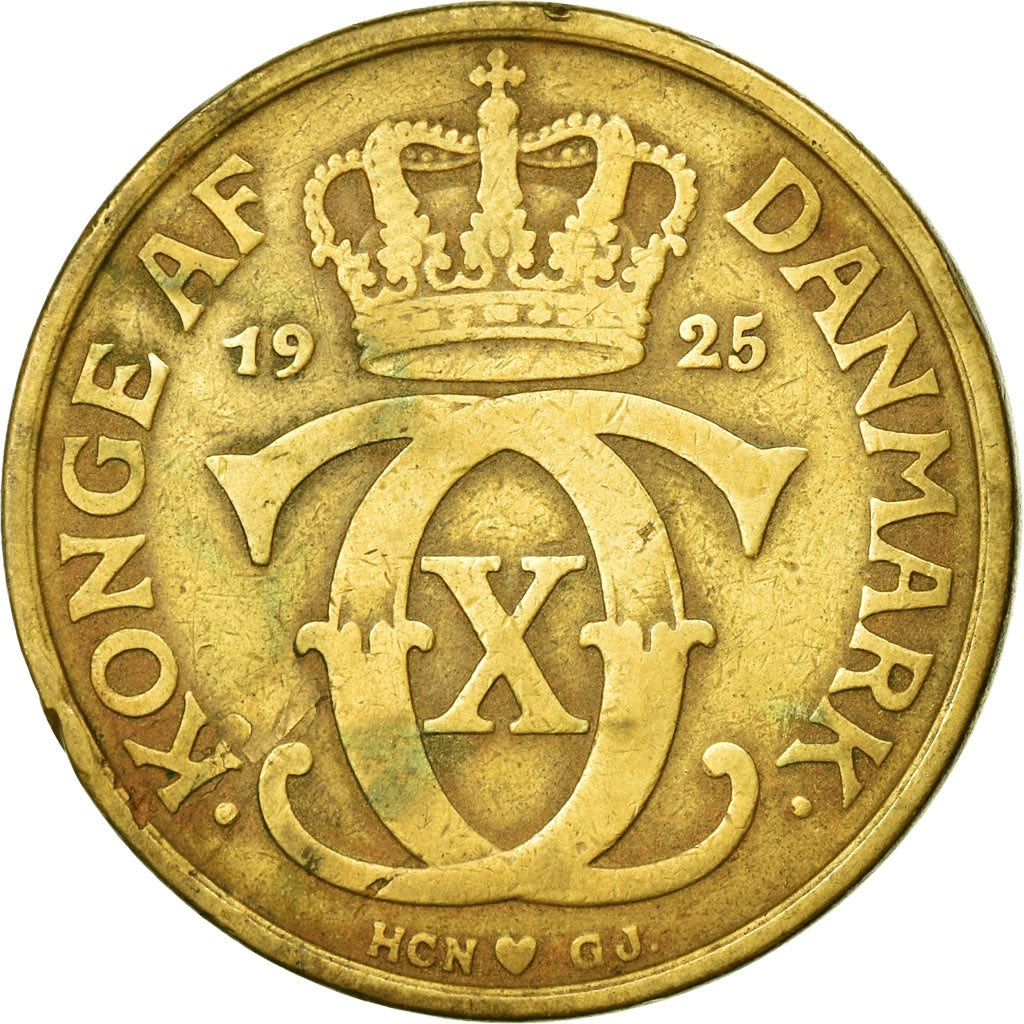 Coin, Denmark, Christian X, 2 Kroner, 1925, Copenhagen, EF(40-45)