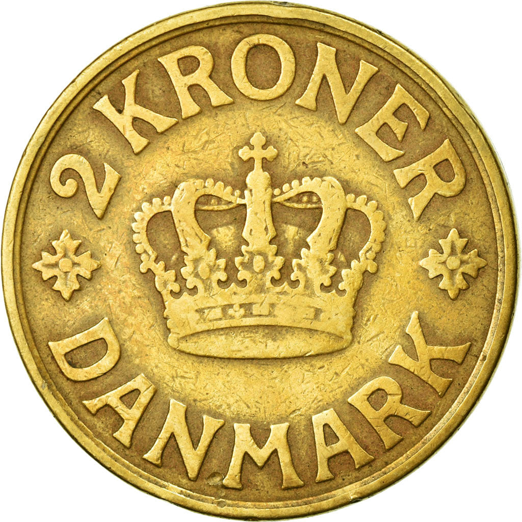 Coin, Denmark, Christian X, 2 Kroner, 1925, Copenhagen, EF(40-45)