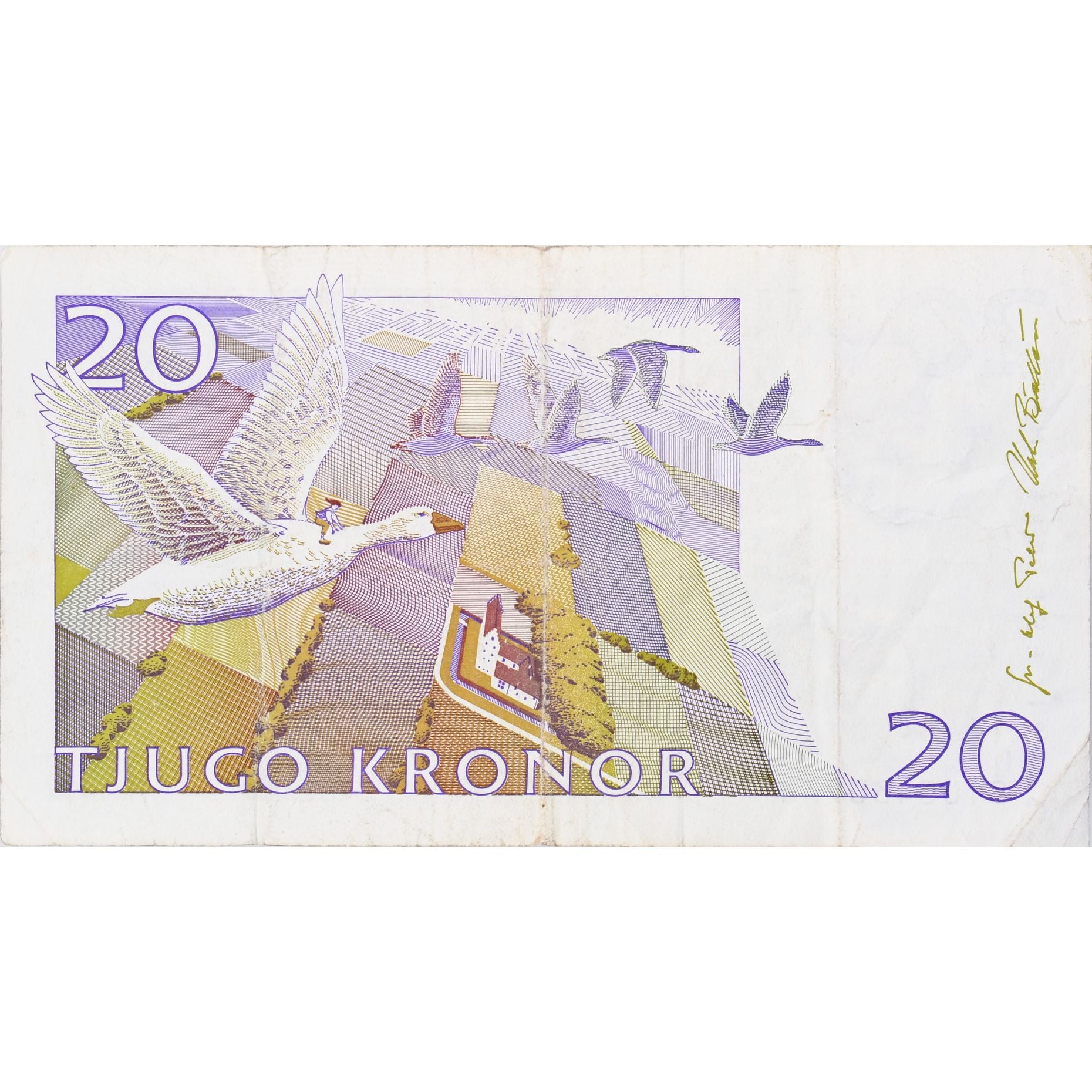 Svezia, 20 Kronor, KM:61b, BB