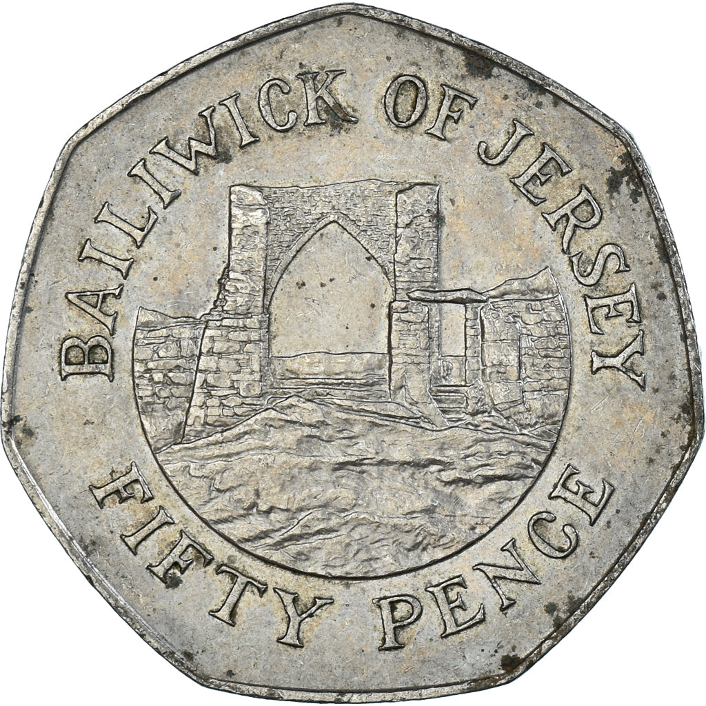 Moneda, Jersey, 50 Pence, 1986