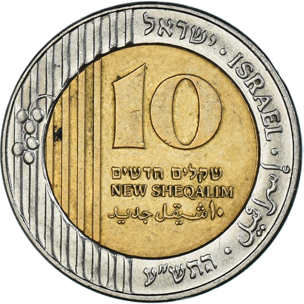 Coin, Israel, 10 New Sheqalim, 1995