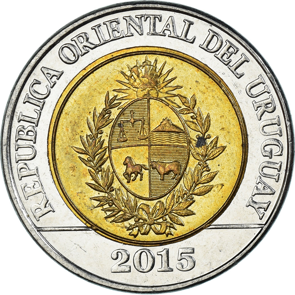 Moneda, Uruguay, 10 Pesos, 2015